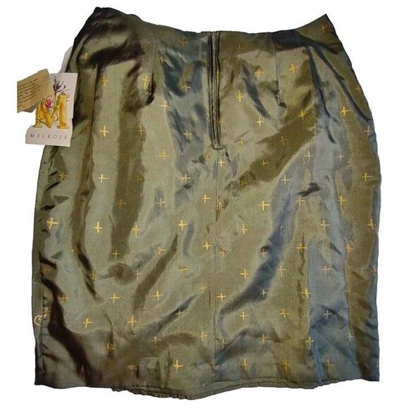 NET Sz 14 Vtg 100% Silk Top & Wrap Skirt Set Outfit Hearts & X's Novelty - Picture 7 of 9